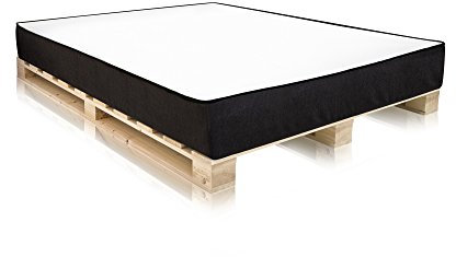 PALETTI Massivholzbett inkl. MOODY Komfort Matratze mit Memory-Schaum Holzbett Palettenbett Bett aus Paletten in 180 x 200 cm Fichte natur, 180 x 200 cm, Fichte natur