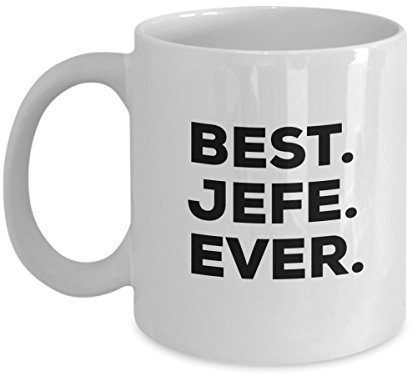 SpreadPassion Jefe Mug - Taza de café Best Jefe Ever - Regalos de Jefe