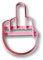 Arbi Design Mittelfinger-Ausstechform (12,7 cm), 1 Stück