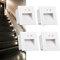 Lampada da parete a LED, per scale, con sensore di movimento, quadrate, in alluminio, 230 V, 3 W, bianco, Set da 4