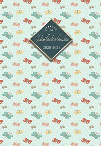 Schülerkalender 2020 / 2021: Schulplaner von August 2020 bis Juli 2021 / Praktischer Schülertimer zum notieren, planen und organisieren aller ... für das Schuljahr 20/21 Motiv Schmetterling