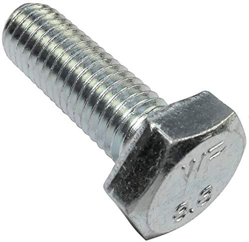 AERZETIX - C47350 - Lot de 50 Boulons M10x30 à tête Hexagonale Classe 8.8 DIN 933 - en Acier Zingué - filetage métrique à pas standard