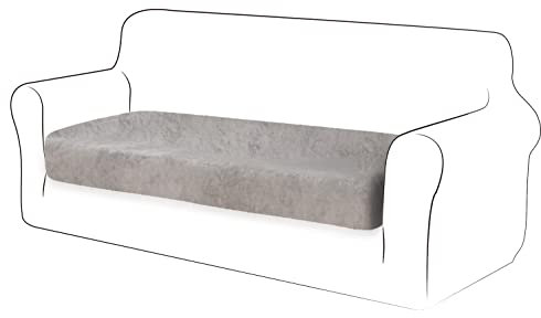 TIANSHU Velvet Stretch Kissenbezug Sofakissen Schonbezug Möbelschutz Sofa Sitzbezug für Couch 1-teilige Velvet Kissenbezüge für 2 Sitzer (2 Sitzer, Hellgrau)