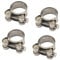 (Pack of 4) Size 44-47mm T-Bolt Hose Clamp 304 Stainless Steel Tube Clamps Pipe Clamp Pack of 4