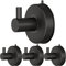 DGYB Dusche Saugnapf Haken 304 Edelstahl Abnehmbare Handtuch Luffa Saughaken Wasserdichte Wand Badezimmer Küche 6,8 kg 4 Stück (Mattschwarz)