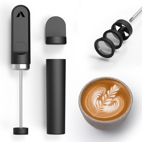 Subminimal NanoFoamer V2 Hand Milchschäumer | Mikrogeschäumte Milch für Premium Barista-Style Kaffeegetränke | AA Batteriebetriebener Milchaufschäumer für Cappuccino, Latte, Heiße Schokolade und mehr