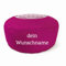 Yogakissen Meditationskissen rund personalisiert Sitzhöhe 15 cm waschbarer Bezug aus Baumwolle Yoga Sitzkissen mit Bio-Dinkelspelzen entspannte Meditation magenta/Blume des Lebens