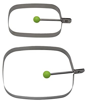 Générique Moule à frire antiadhésif pour ?ufs, moule à crêpes en forme d'anneau d'?uf, outil de cuisson anti-brûlure pour crêpes(2Pcs)