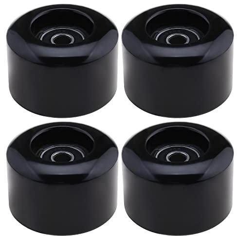 The Lord of the Tools 4 Stück Rollschuhe Rollen 54 mm Durchmesser 80 A Härte Quad Ersatz Rollen mit ABEC-9 608RS Ersatzrädern, Schwarz