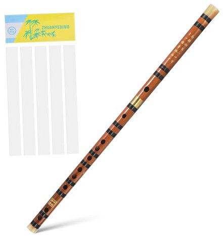 MILISTEN Zubehör Für Flöten Bambus Schlüssel G Holzflöte Traditionelle Chinesische Flöte Dizi Instrument Für Kinder Erwachsene Anfänger Flöte Mit Flötenmembranen Aufbewahrungsbox