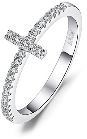 JewelryPalace Kreuz Wickelring Verlobungsring Unendlichkeit Promise Eheringe Ring Silber 925 Damen, Zirkonia Trauringe Damenring Hochzeitsringe Stapelring Ringe Set, Damen Schmuck Rosegold Gold