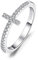 JewelryPalace Kreuz Wickelring Verlobungsring Unendlichkeit Promise Eheringe Ring Silber 925 Damen, Zirkonia Silberringe Trauringe Damenring Hochzeitsringe Stapelring Ringe Set, Damen Schmuck 60