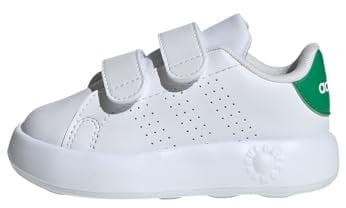 adidas Advantage Shoes Kids, Scarpe da Tennis Unisex - Bambini e Ragazzi, Cloud White Cloud White Green, 20 EU