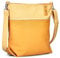 Zwei Damen Umhängetasche Jana J12 Crossbody Bag 9 L Handtasche Bicolor Canvas-Stil passender Kosmetikbeutel extra Schultergurt & Schlüsselband, Schultertasche DIN-A4 passend (sunny)