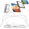 SAIJI tablet stand for bed, 2024 Upgraded Ergonomic design iPad Stand, Kindle stand iPad holder for Bed Fit for Phones, Tablets, Portable Monitor and More 4.7-17.3 Devices (White)