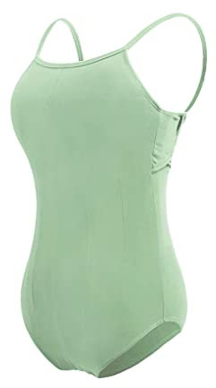 Ailan Tanz Body, Ballett Trikot, Tanz Outfit, Körperform, Widerstandsfähigkeit, exquisites attraktives Damen Zubehör, geschlossener Schritt, Grün, M