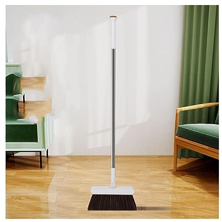 SUREK Modern Stehendes Besen- und Kehrschaufel-Set, Reinigungsbürste und Kehrschaufel aus Edelstahl mit langem Griff und Zähnen Komfortabel