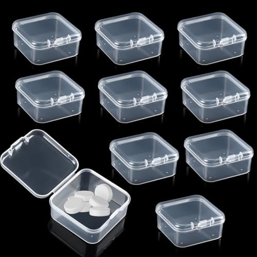 Lot de 10 Boîte à médicaments pratique matin le soir - Petite taille pour les déplacements,Organiseurs personnels de comprimés- matin le soir Se range dans n'importe quelle poche de pantalon.