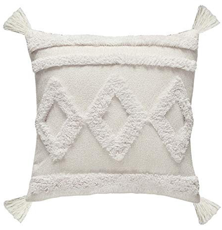 Mumuve Nordic White Throw Pillow for Case Gestreiftes Getuftetes Strukturiertes Kissen C Kissenbezug