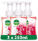 Dettol - Lot de 3 Douceur de mousse - Savon pour les Mains - Rose & Fleur de Cerisier