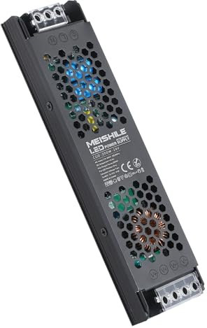 Transformador LED 220V 24v, 200w 8.5A Fuente De Alimentación, Fuente Alimentacion AC 220V a DC 24V, Ultrafino Adaptador De Voltaje Constante, Fuente Alimentación LED De Constante para Leds Para Tiras
