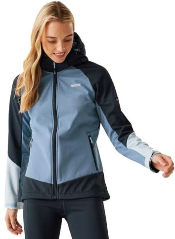 Regatta Desoto X Softshelljacke Damen mit Kapuze, Farbe:Blau, Größe:46