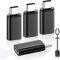 MoKo Adattatore da Lightning a USB C per iPhone 15/16 Pro/16 PRO Max/16 Plus, 4PZ Adattatore iPhone a USB C Supporto per Ricarica/Trasferimento Dati, Non per Auricolari/Audio/OTG, Nero