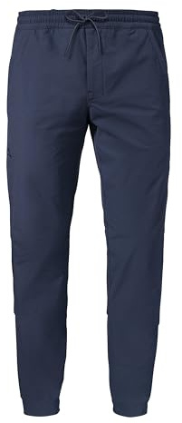 Schöffel Herren Pants Vienna M, Wasserabweisende Freizeithose mit 4-Wege-Stretch, leichte Outdoorhose mit elastischem Bund und praktischer Sicherheitstasche, Navy Blazer, 58