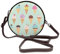 FLYIFE Eistüten bedruckte Schultertasche, runder Schulter-Rucksack, verstellbare Crossbody-Brusttasche, wasserdicht, Reise-Tagesrucksack für Damen und Herren, coffee, Einheitsgröße