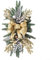 Zilimontt Guirnalda de Navidad, guirnalda de Navidad con luces, decoración de escaleras preiluminadas, clásicas, para escaleras, guirnaldas de Navidad (dorado)