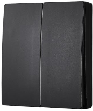 Litecraft Kinetic Push Switch 2 Gang IP65 Rated Electrical Fitting - Matte Black