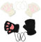 BDSHUNBF 2 Paare Katzenpfote Handschuhe, Kawaii Plüsch Katzenpfoten, Damen Fingerlose Handschuhe, für Mädchen Frauen Halloween Cosplay Weihnachtstag