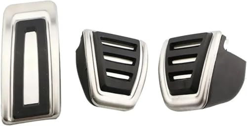 GENMAIBIGAO Auto Pedal Abdeckung für Skoda KAMIQ Combi Scala Octavia Rapid Superb Karoq Kodiaq 2017-2021 LHD at MT,Gaspedal Bremspedal Pedalauflagen Bremse Fußpedal Accelerator Kupplung,A/MT 3 Pcs