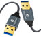 Thzzhnno USB 3.0 Kabel 2M, 5Gbps USB A Datenkabel für Kamera, DVD Player, TV, Flash Licht, Hub, Monitor, gesprochen