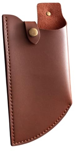 Amosfun Knife Sheath for Kitchen Cleaver, Artificial Leather Cutter Protector with Rounded Tip, Pu Leather Knife Cover for Home Storage and Kitchen Use