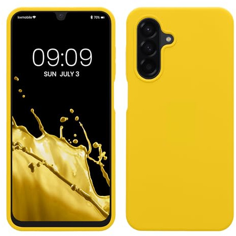 kwmobile Handyhülle für Samsung Galaxy A26 5G Hülle - Case Silikon - Kabelloses Laden - Schutzhülle Cover in Strahlend Gelb