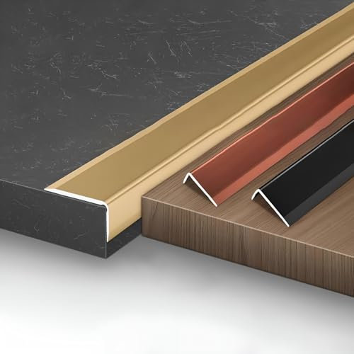 Coayuou Winkelprofil Aus Aluminium Treppenkantenprofil Außenbereich Fliesen Kantenprofil 3 Stück 90cm Einfassprofil Für Treppen In Privaten Und Gewerblichen Räumen(Sekt,7 * 20mm)