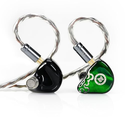 HiFiGo IEMs Juzear x Z Review Defiant - Monitor de oído, auriculares híbridos 1DD +3BA, auriculares con cable HiFi, auriculares para juegos con cable desmontable de 3.5/4.4 mm para músicos, audiófilos
