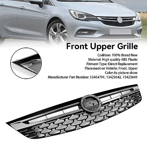 Areyourshop Front Upper Grille - HochwerFit für Tiger ABS-Plastik - Direkter Ersatz Fit für OPEL - Fit für Vauxhall Astra K 2015-2019