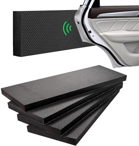 Spurtar Garage Wall Protector, 4 Pack Garage Car Door Protector and Mesh Fabric Thick Adhesive Padding, Resilient EVA Foam Car Door Bumper Guards for Parking Aid, 15.7 x 5.9“x 4 pcs