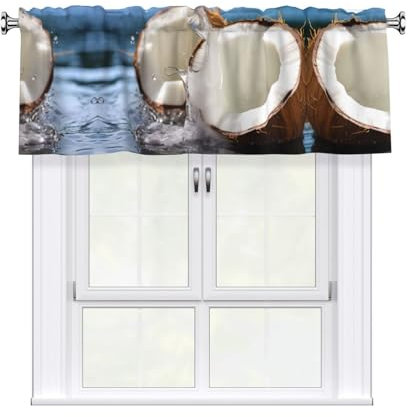 RRKDOY Grandi tende con stampa in tessuto di cocco adatte per soggiorno, cucina, camera da letto, cameretta dei bambini, decorazione per finestre, tenda oscurante con testa 132 x 45 cm