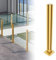 ringhiera balcone Balaustra in vetro senza cornice color oro per vetro singolo e doppio da 8-10-12 mm, colonna per ringhiera in vetro per esterni(Corner,H 95CM)