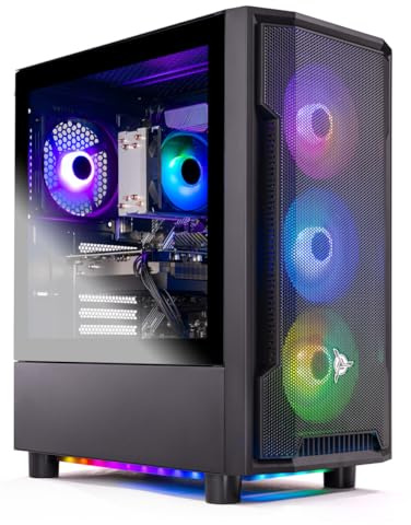 Skytech Gaming Shadow Gaming PC, AMD Ryzen 5 7600, 3.8GHz, NVIDIA RTX 4060 8GB, 500GB NVMe SSD, 16GB DDR5 RAM 6000, 650W, Gold, PSU, WLAN, Win 11, Computer
