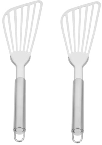 GALPADA 2 pièces Spatule de Cuisson Inoxydable Résistante Chaleur pour Steak et Friture Ustensile Robuste pour Cuisine Maison et Restaurant