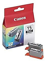 Canon BCI 15 2 Doppelpack original Tintenpatrone Schwarz für Pixma Drucker iP90 iP90v