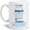 Tasse mit Spruch Stolzer Manager Eines Ungeheuer Fantastischen Teams Weiss - Abschieds-Geschenk/Büro/Arbeit