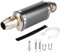 Motorradrohr, 51 mm 2 Zoll kurzes Auspuffrohr Edelstahl Universal Modified Carbon Fiber Style Motorrad Roller Street Bike Schalldämpfer