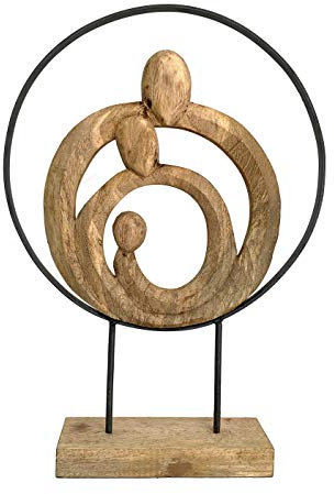 Moritz Skulptur Großer Kreis der Familie 39 x 10,5 x 55 cm Family Mutter Vater Kind Dekoration Dekofigur Harmonie