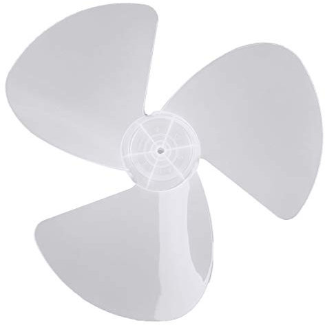 JanJean White Fan Blade Plastic 3 Leaves Replacement Fan Blade for Household Standing Pedestal Fan Table Fanner General Accessories White without Fan Nut