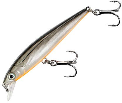 Major Fish Raptor Barsch Wobbler Flachläufer 7 cm Forelle Minnow Carbon Orange